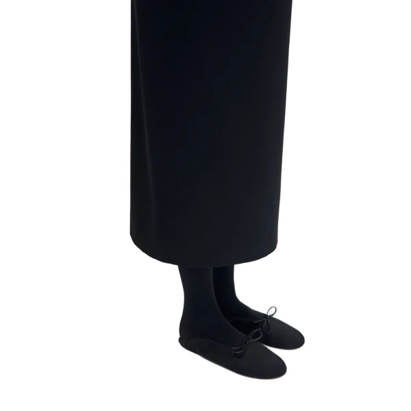 Soft ballet flats in black satin - Image 5