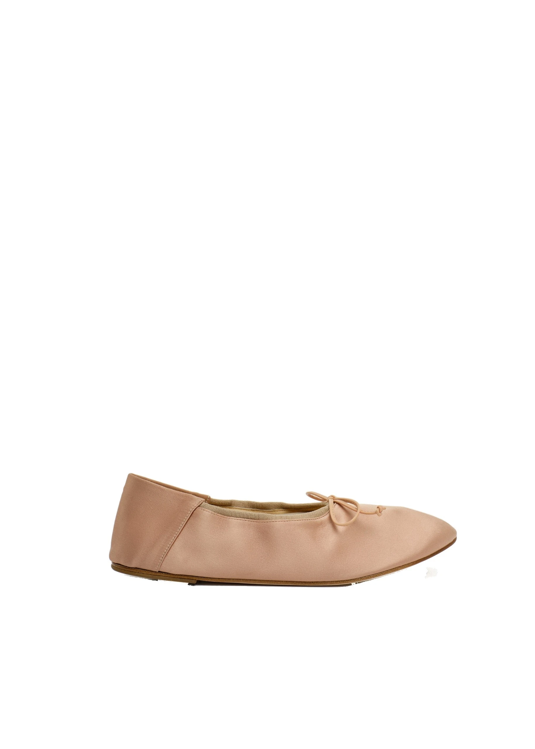 Magda Butrym Soft ballet flats in nude satin | Coveti Magda Butrym Soft ballet flats in nude satin