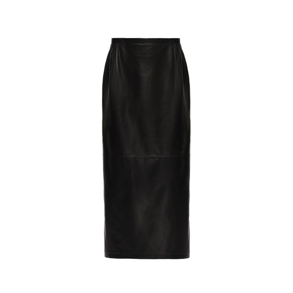 Magda Butrym Straight leather skirt in black