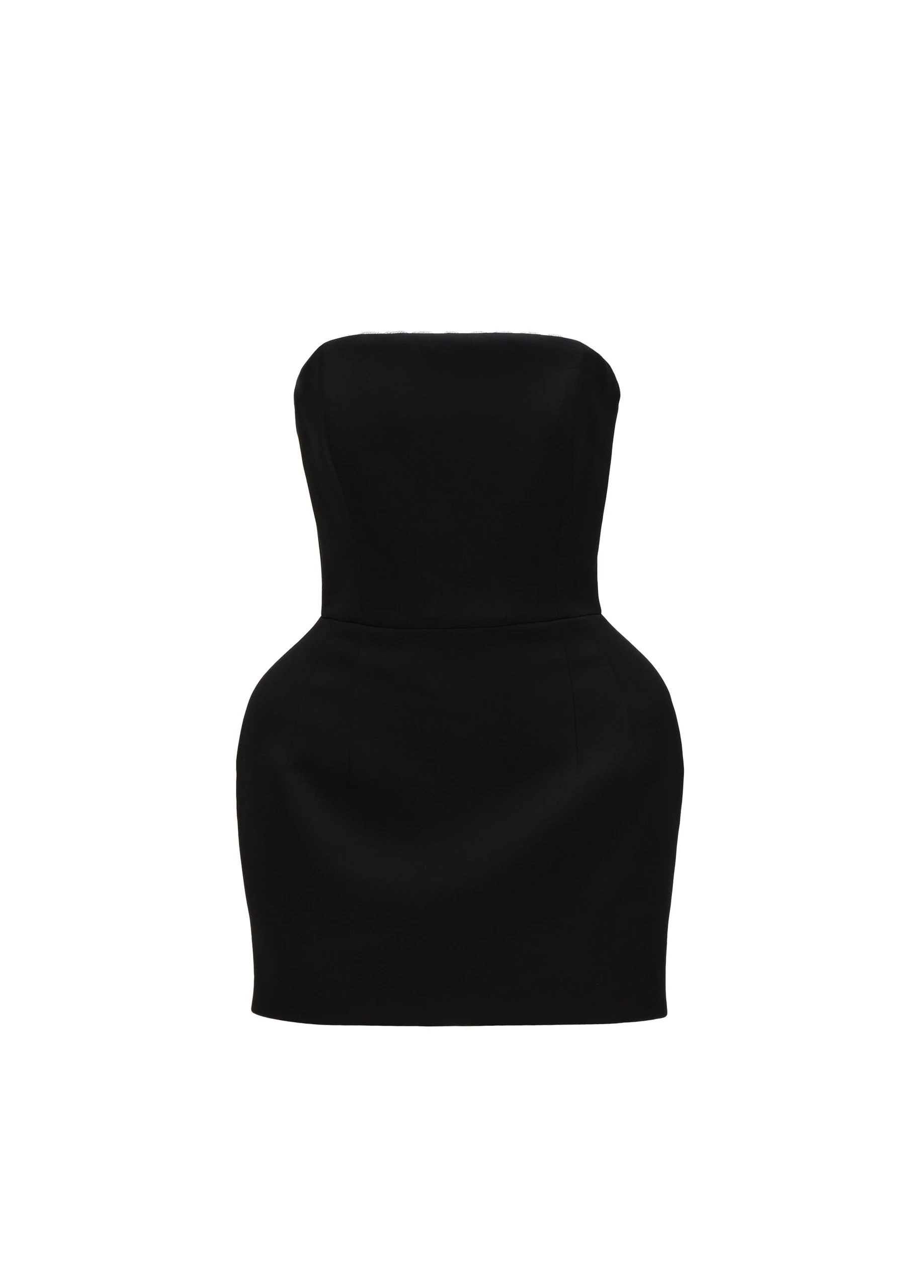 Magda Butrym Strapless mini dress in black | Mini Dresses at Coveti Magda Butrym Strapless mini dress in black