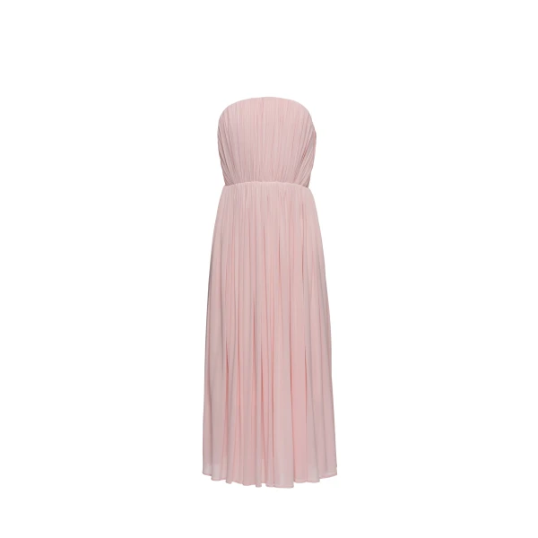 Magda Butrym Strapless pleated corset dress in pink