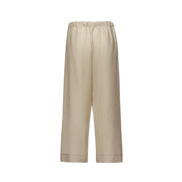 Striped culotte trousers in beige - Image 2