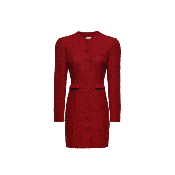 Magda Butrym Tailored bouclé dress in red