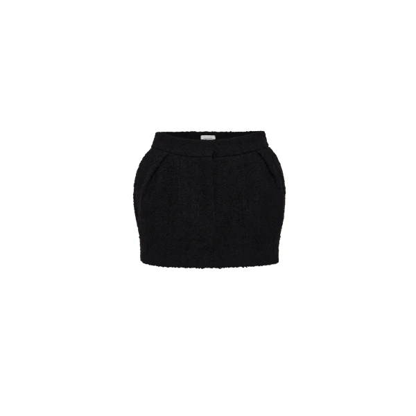 Magda Butrym Tailored bouclé mini skirt in black