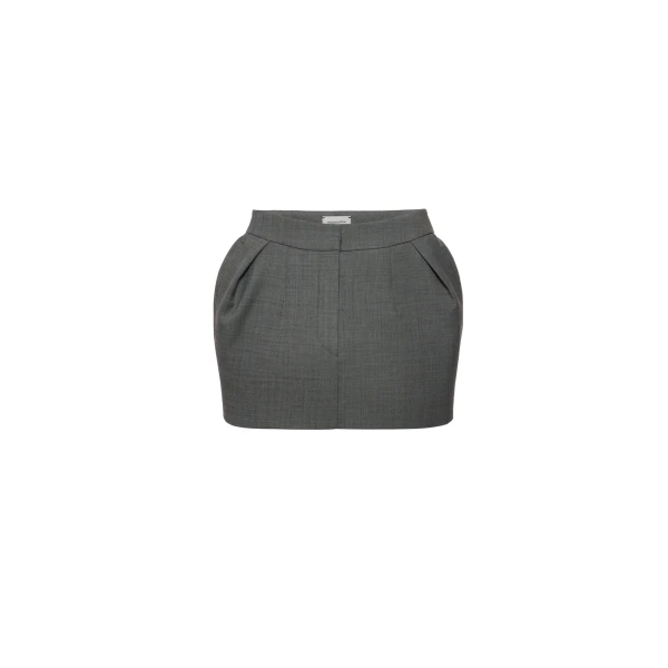 Tailored mini skirt in grey