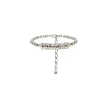 Magda Butrym Tennis bracelet with baguette-cut crystals in silver