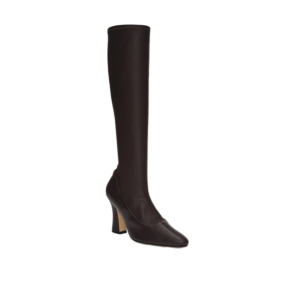 Thick heel leather boots in brown - Image 2
