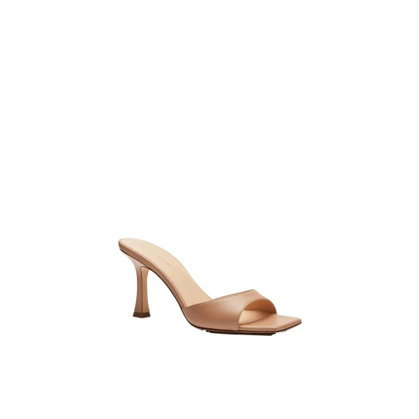 Thin leather mules in beige - Image 2