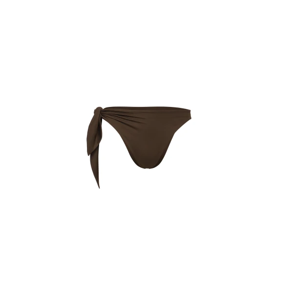 Tie-side bikini bottom in brown
