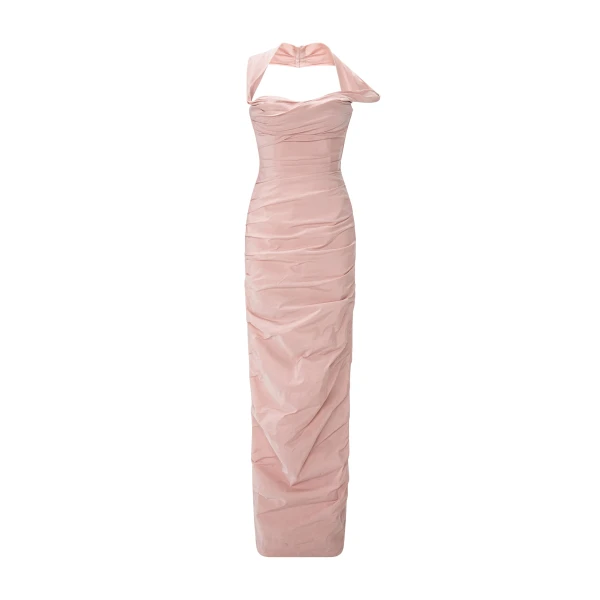 Asymmetrical Taffeta Dress