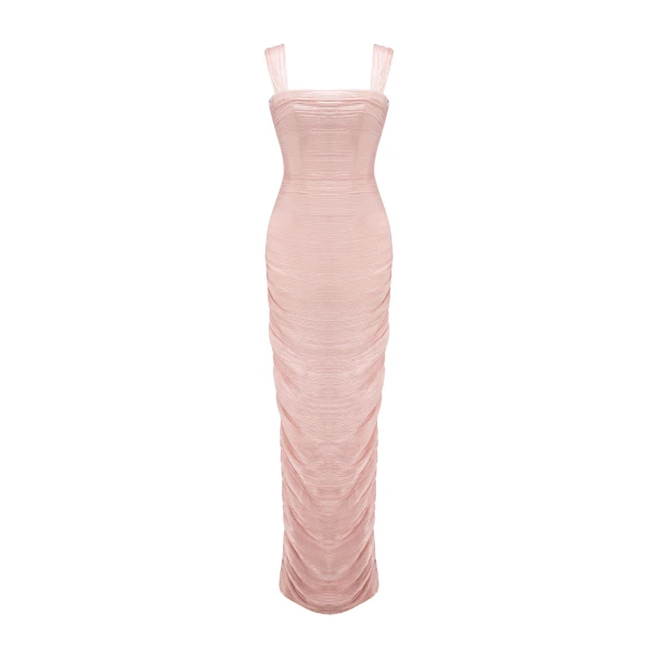 Hand Pleated Silk Dress