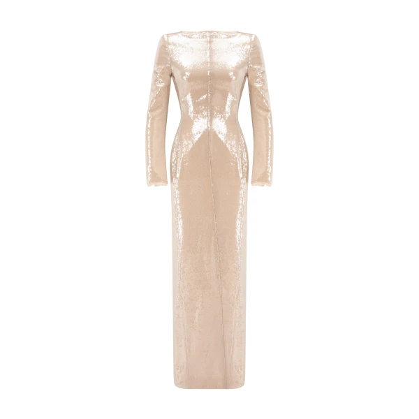 High-Neck Sequins Dress