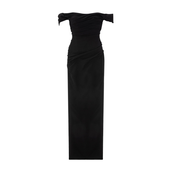 Marmar Halim Off-Shoulder Draped Crepe Dress