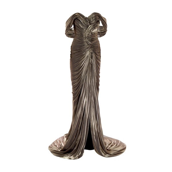 Marmar Halim Off-Shoulder Draped Satin-Like Gown With Slit
