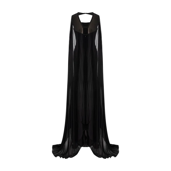 Pleated Chiffon Cape