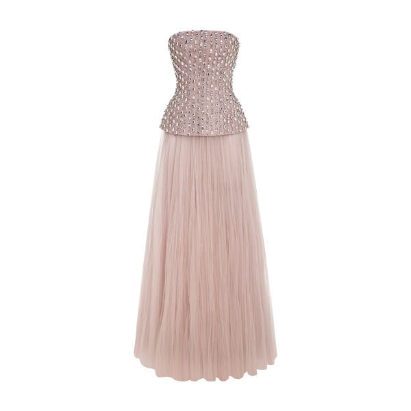Marmar Halim Pleated Silk-Tulle Skirt