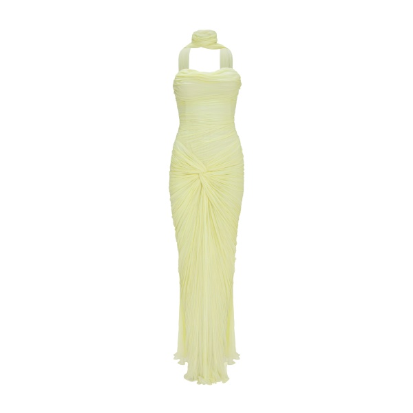 Marmar Halim Ruched-Sash Silk Gown