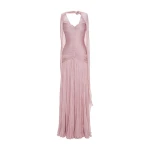 Marmar Halim Ruched Silky Chiffon Gown