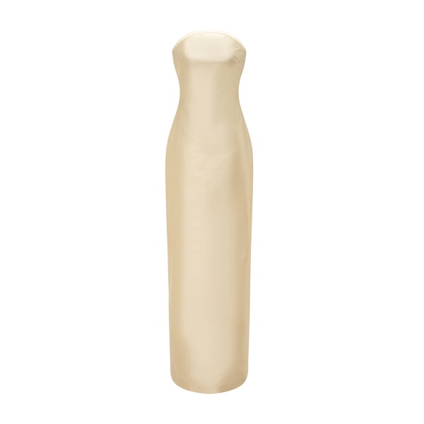 Marmar Halim Strapless Mikado Dress Piping Details Dress