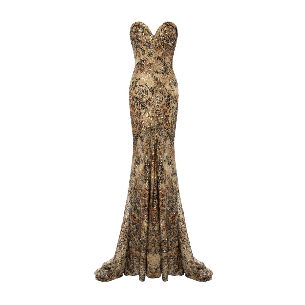 Marmar Halim Strapless Sequins Dress