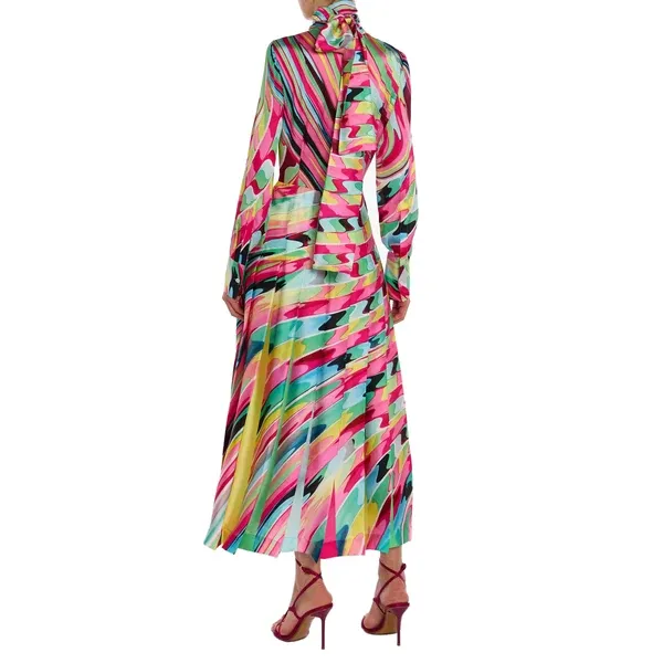 print dress and Mary Katrantzou SS26