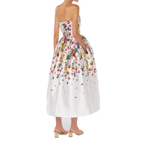 print dress and Mary Katrantzou SS26