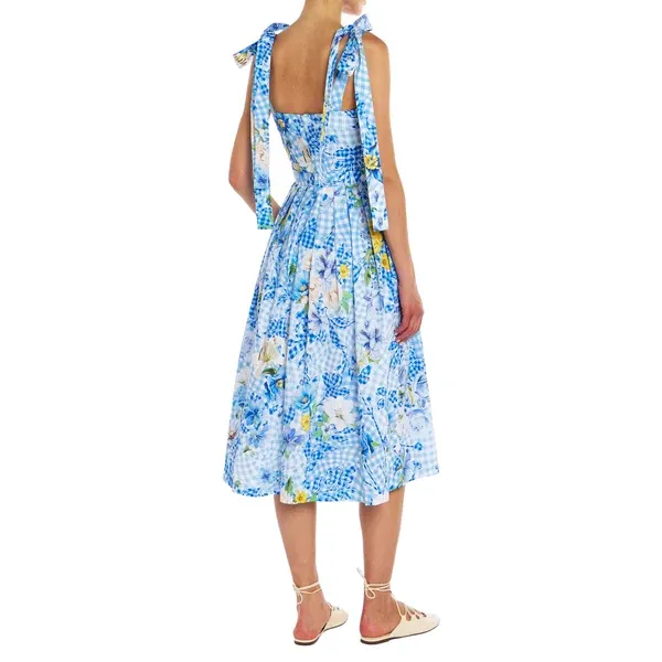 print dress and Mary Katrantzou SS26
