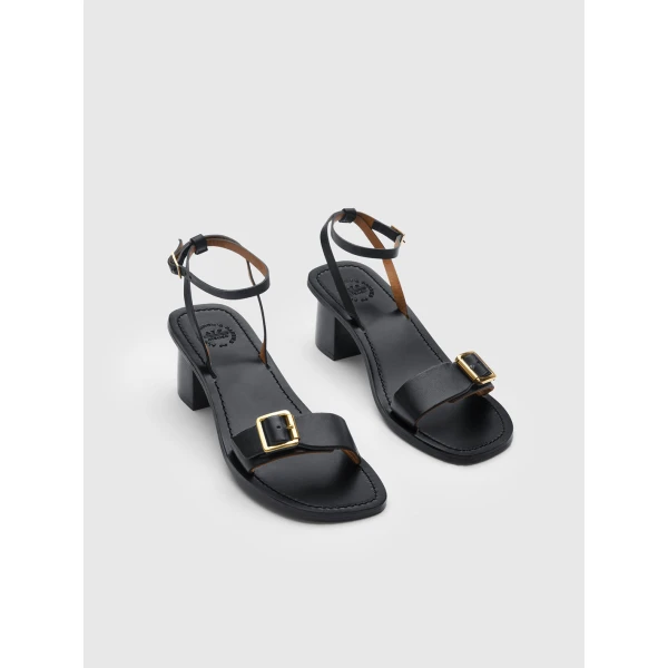 ATP Atelier Mori in Black Ankle Strap Sandals Black