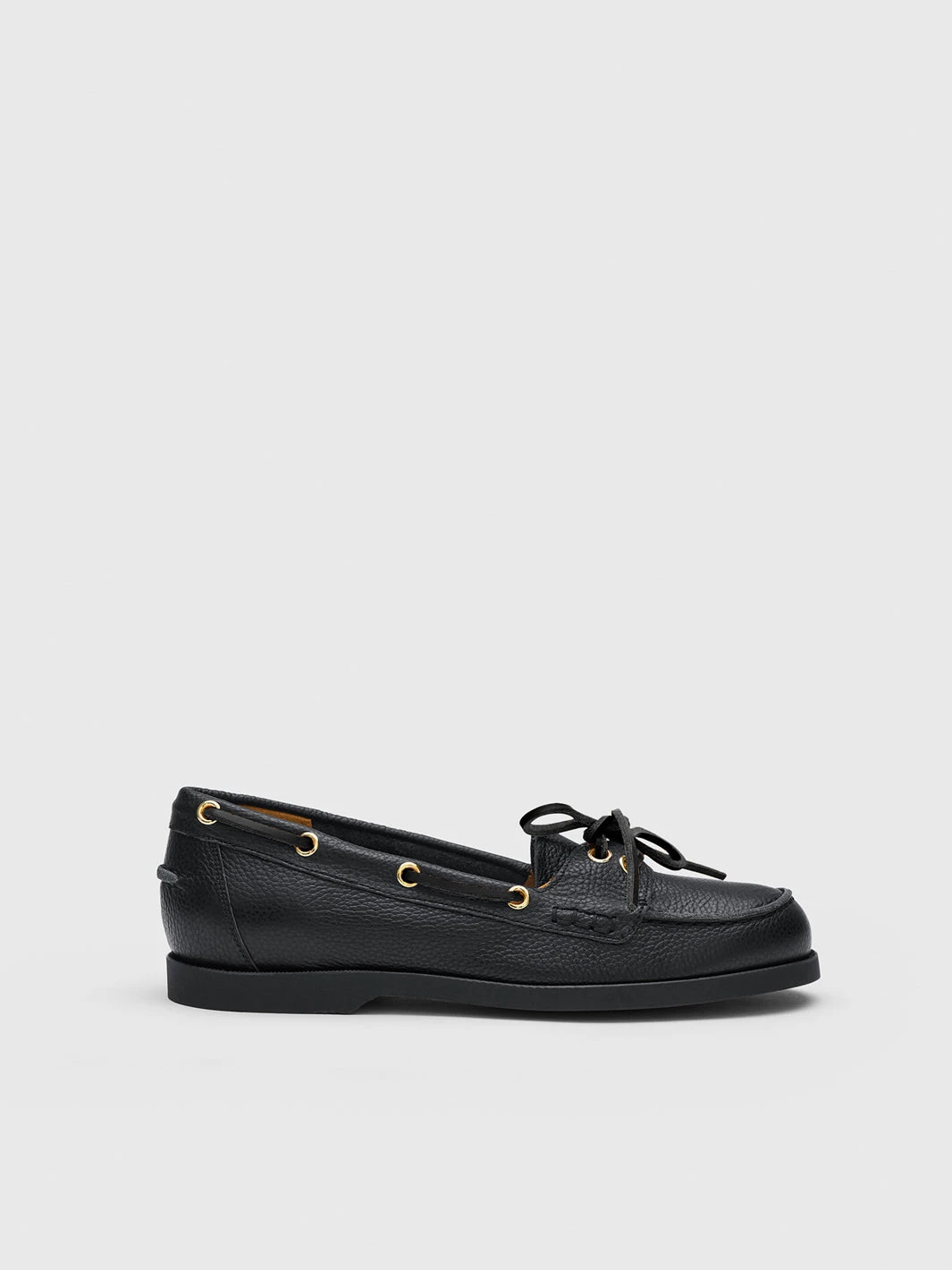 ATP Atelier Nesso in Black Boat Shoes