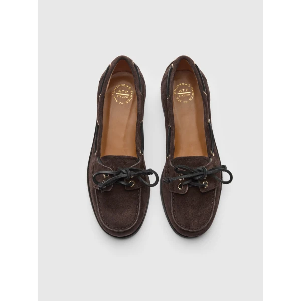 ATP Atelier Nesso in Walnut Boat Shoes Brown