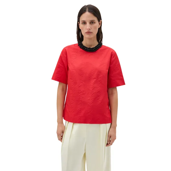 Beaded Collar Tee