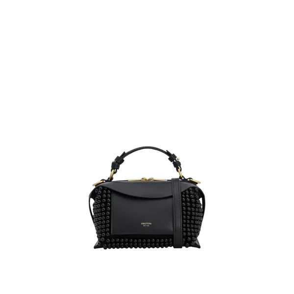 Mica Beaded Mini Bowler Black