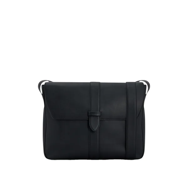 Nicholas Smooth Satchel Messenger Black