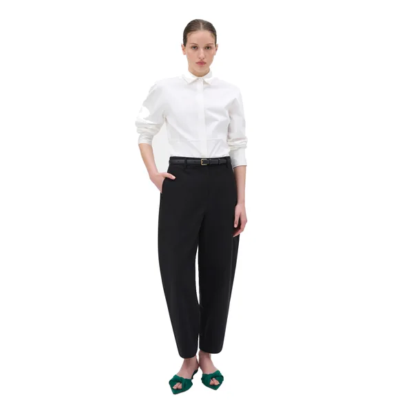 Tailored Barrel Leg Trousers