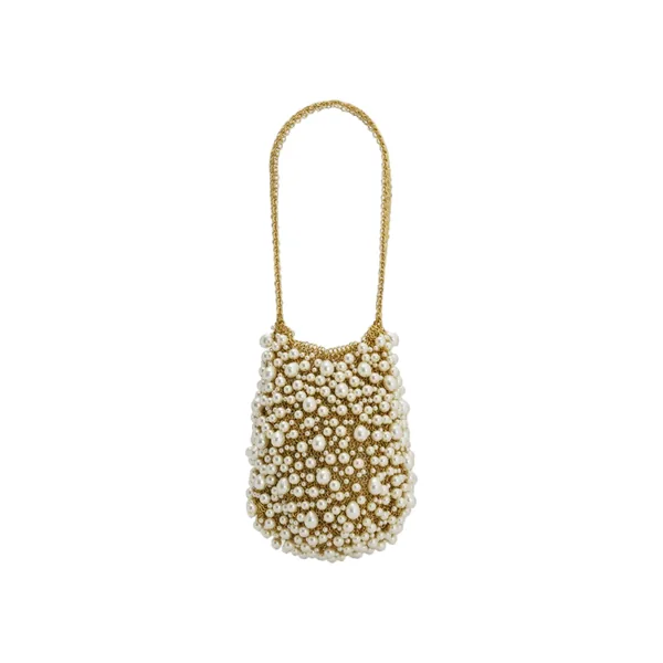 Vera Luxe Bead Bag Pearl