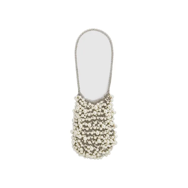 Vera Luxe Bead Bag Pearl/Silver
