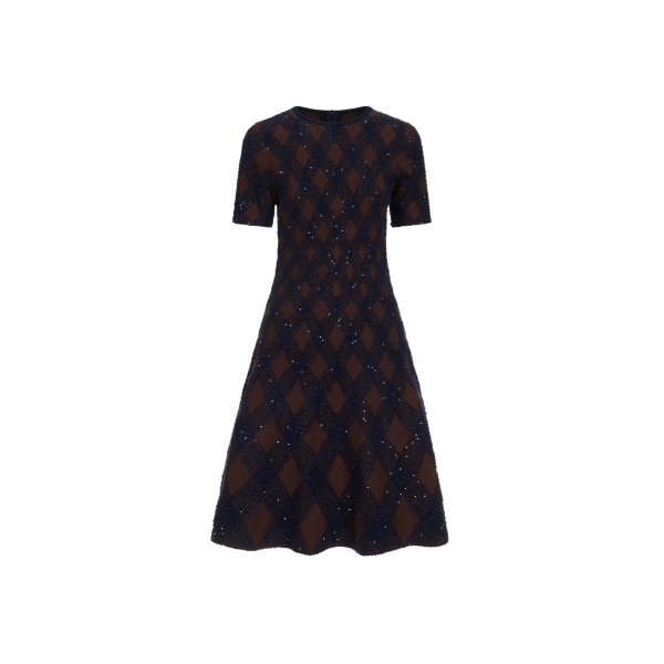 Oscar de la Renta Argyle Knit Dress | Dresses | Coveti