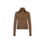 Oscar de la Renta Double Collar Double Zip Pullover | Knitwear | Coveti