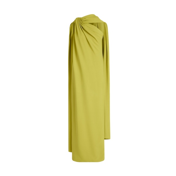 Oscar de la Renta Drape Detailed Georgette Caftan | Kimono | Coveti