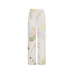 Oscar de la Renta Faded Mixed Botanical Denim Pant | Pants | Coveti