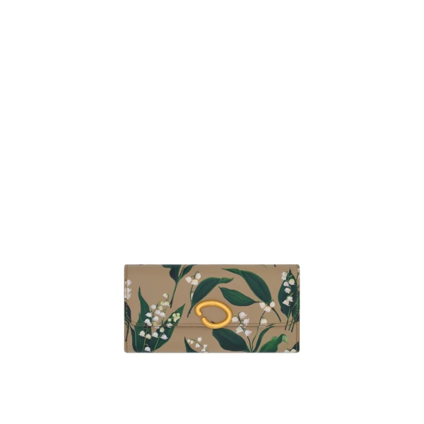Lily of the Valley-Printed Continental Wallet