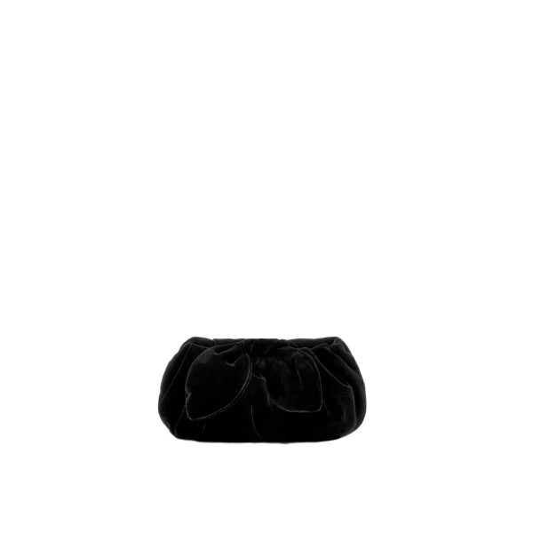 Oscar de la Renta Mini Velvet Bow Clutch