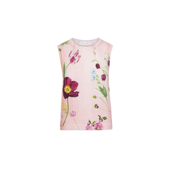 Oscar de la Renta Mixed Botanical Printed Tank | Tops | Coveti