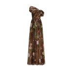 Oscar de la Renta Mixed Botanical Silk Chiffon Gown | Dresses | Coveti