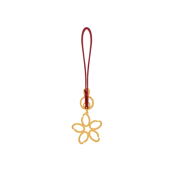 O Flower Wristlet Key Chain in Cherry