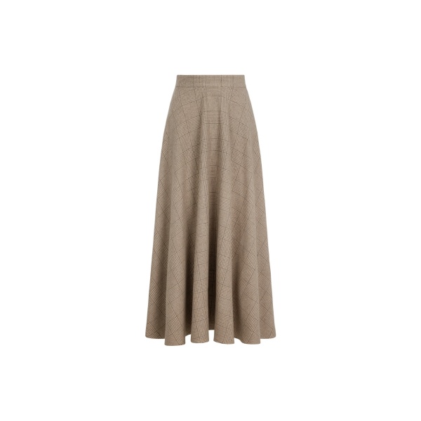Oscar de la Renta Plaid Cashmere-Blend Skirt | Skirts | Coveti