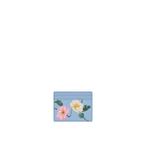 Poppy-Printed Card Case