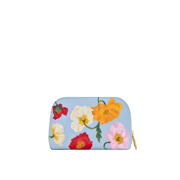 Poppy-Printed Medium Cosmetic Case