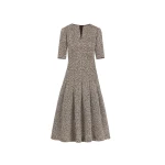 Oscar de la Renta Slub Wool Tweed Gauze Dress | Dresses | Coveti