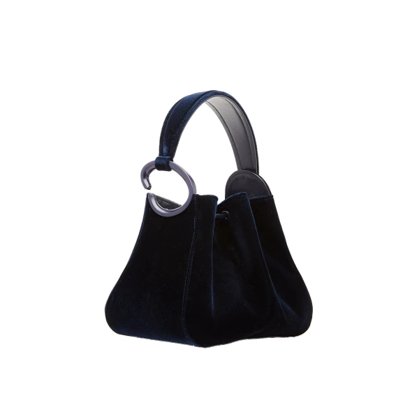 Oscar de la Renta Velvet O Handle Bag